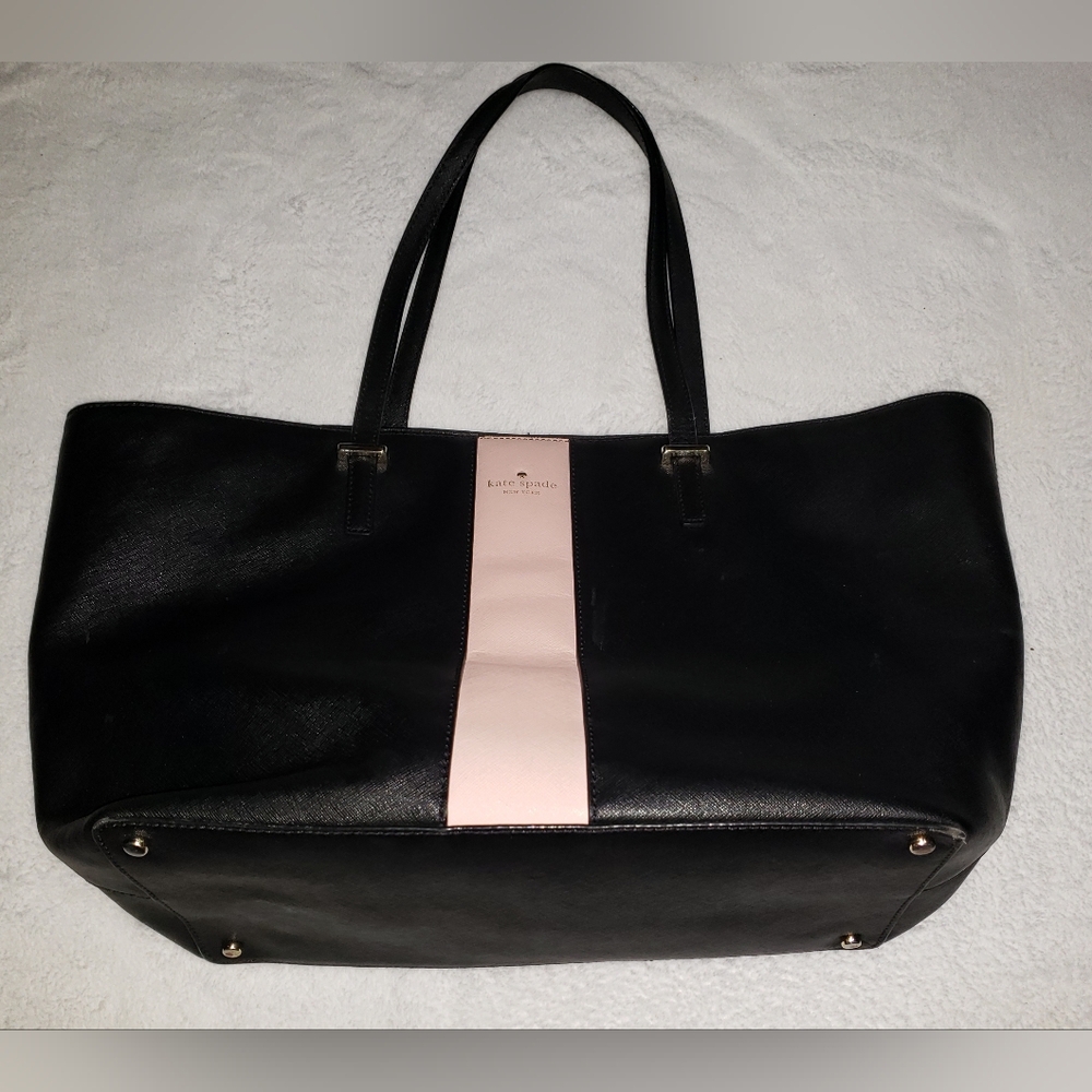 Kate Spade Black and Pink Large Tote Bag